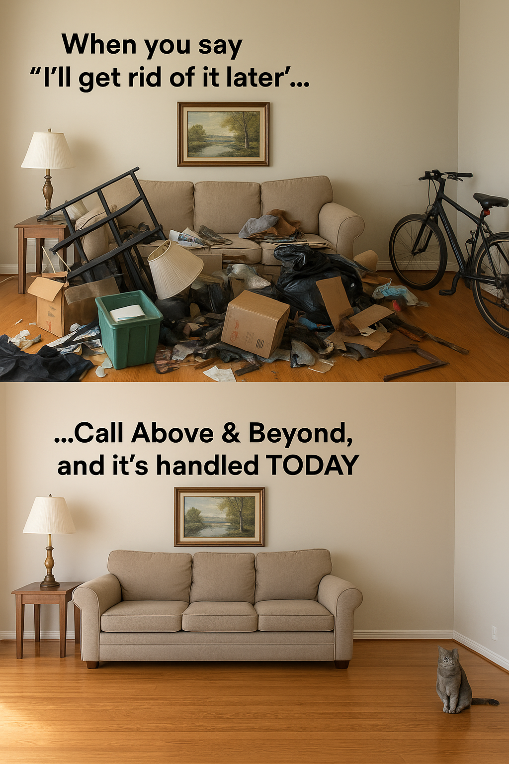 Above & Beyond Hauling and Junk Removal logo for same-day junk removal services in Las Vegas