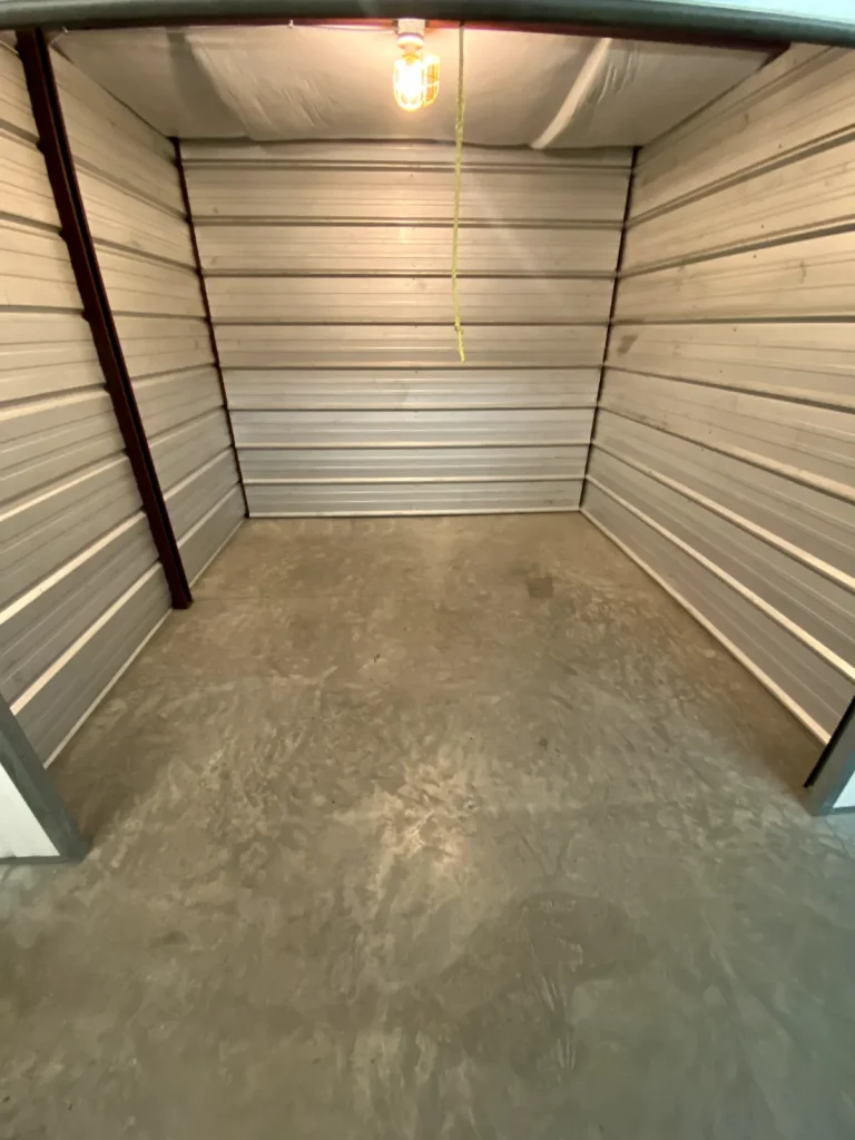 Empty storage unit after Above & Beyond cleanout